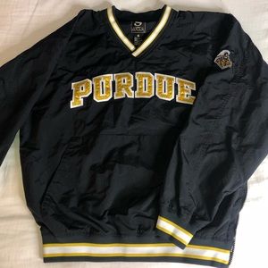 Vintage Purdue V-neck PullOver Windbreaker